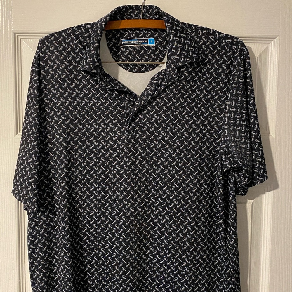 Performance Black Patterned Polo - image 5